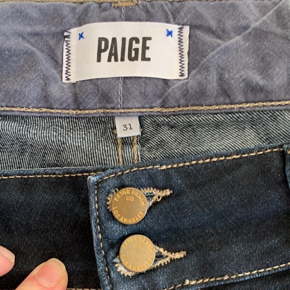 PAIGE | Hidden Hills Style Boot Cut Jeans, Dark Wash, Sz 31 - Picture 14 of 16